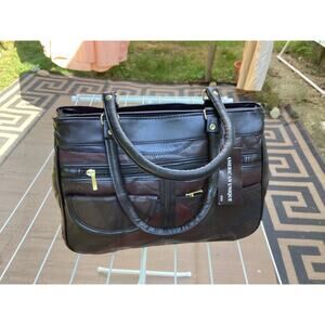 SALE SALE NWT Afonie Womens Black Genuine Leather Purse Shoulder/Tote Satchel